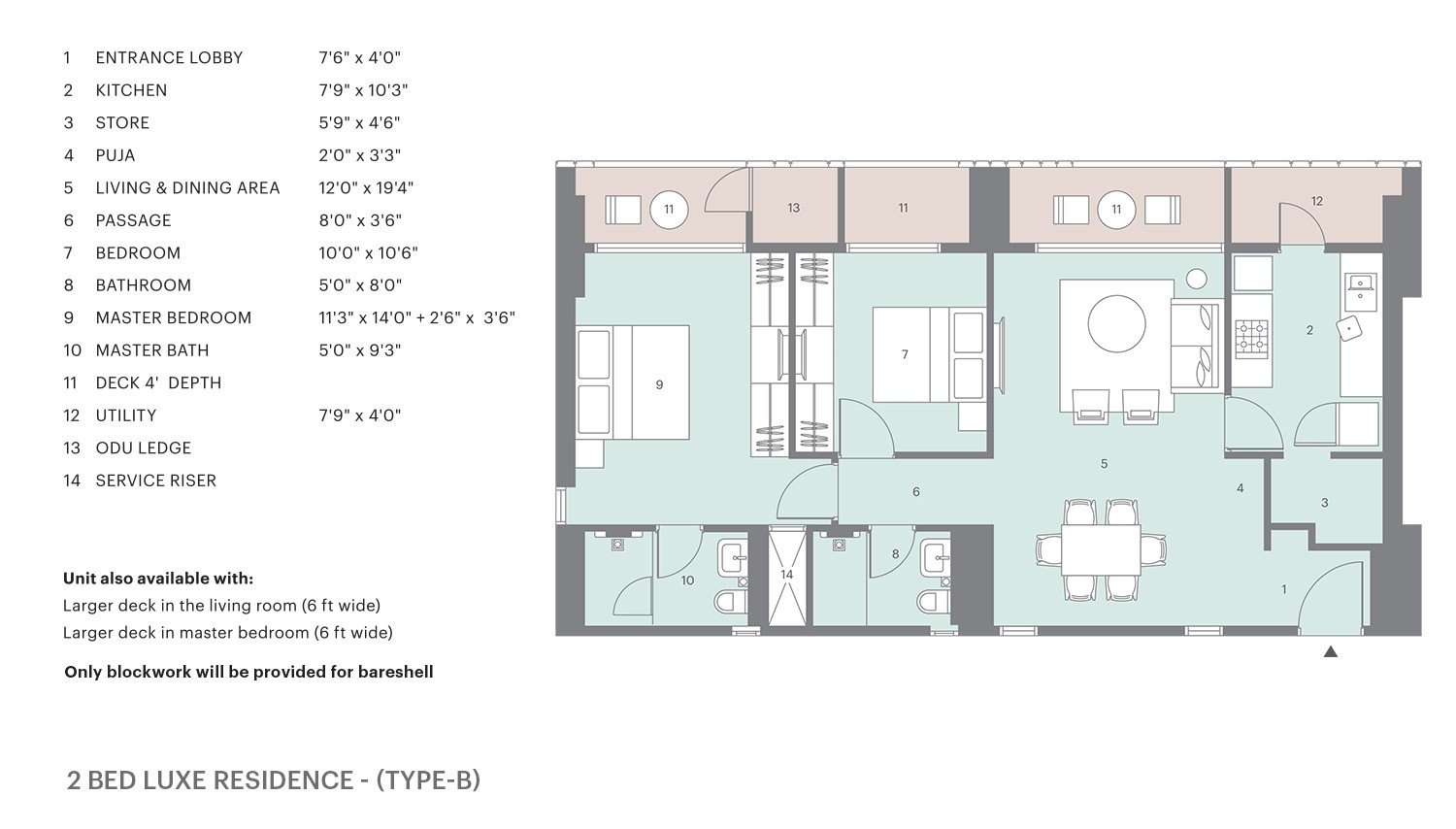 2 BED LUXE RESIDENCE TYPE B