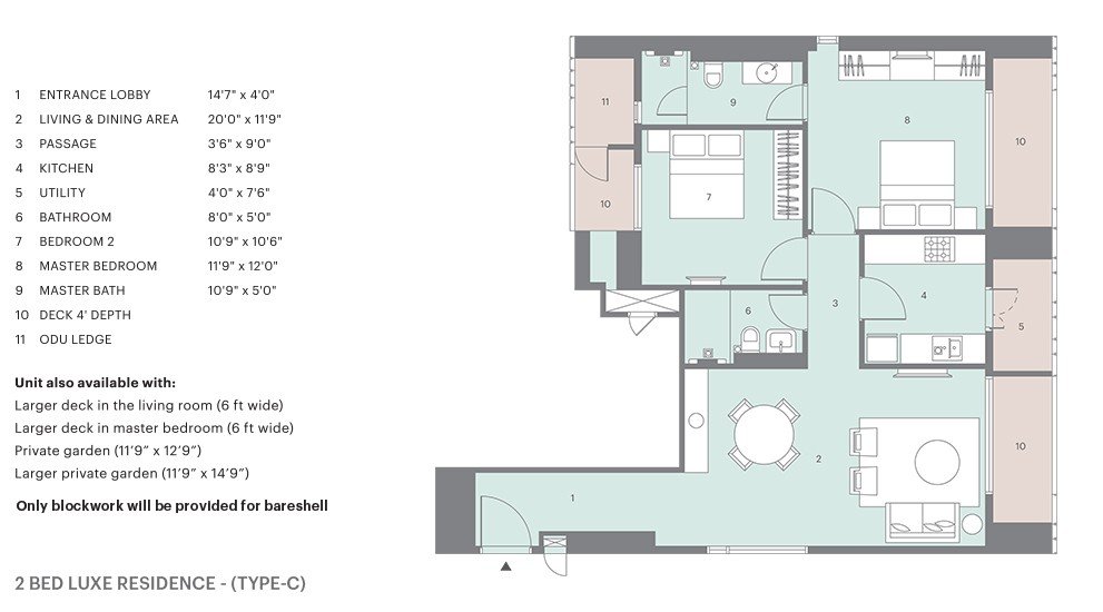2 BED LUXE RESIDENCE TYPE C