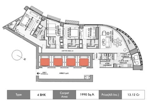 lodha twt 4bhk 1990